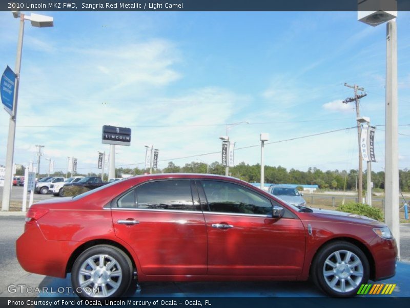 Sangria Red Metallic / Light Camel 2010 Lincoln MKZ FWD