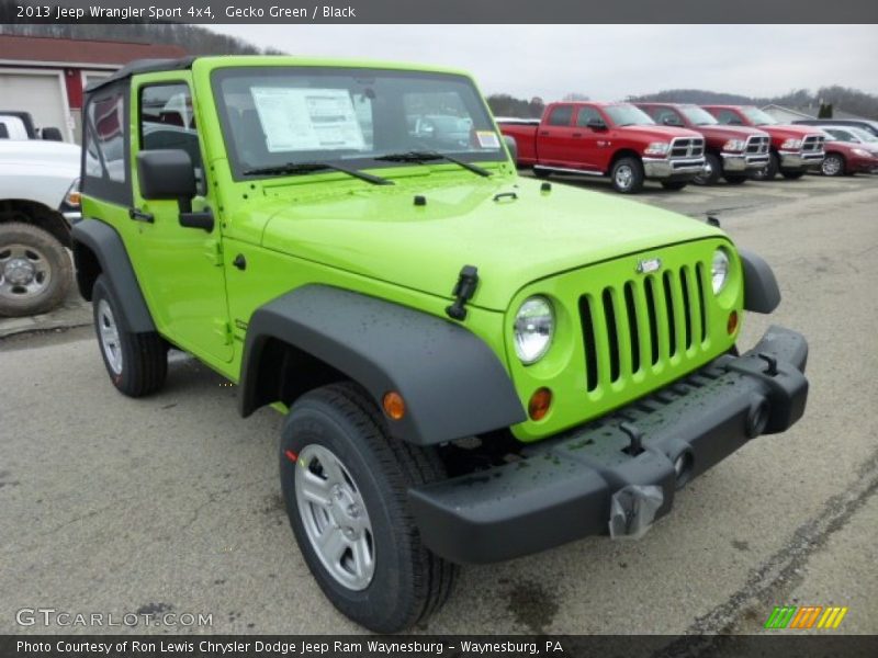 Gecko Green / Black 2013 Jeep Wrangler Sport 4x4