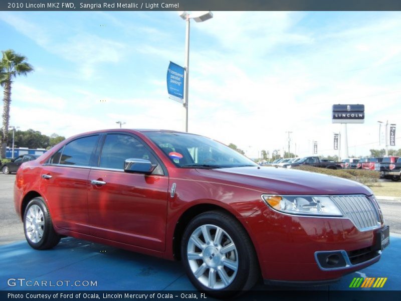 Sangria Red Metallic / Light Camel 2010 Lincoln MKZ FWD