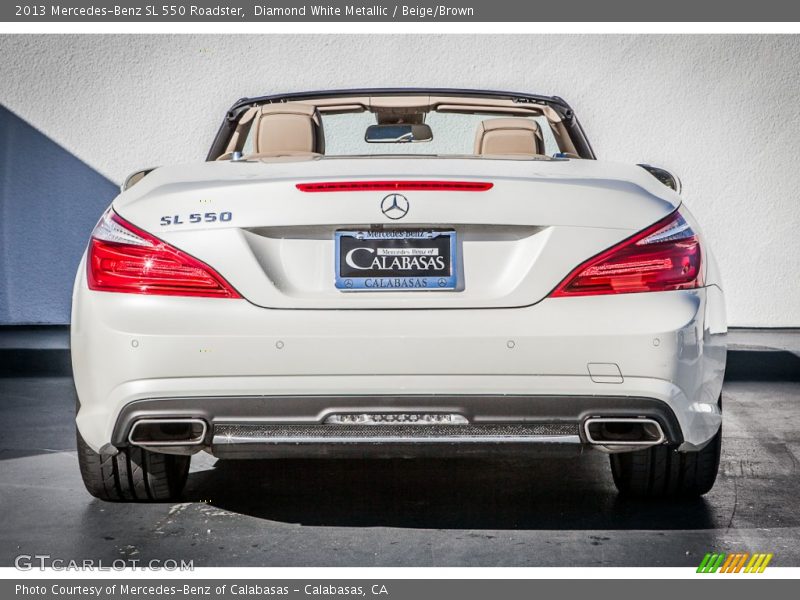 Diamond White Metallic / Beige/Brown 2013 Mercedes-Benz SL 550 Roadster