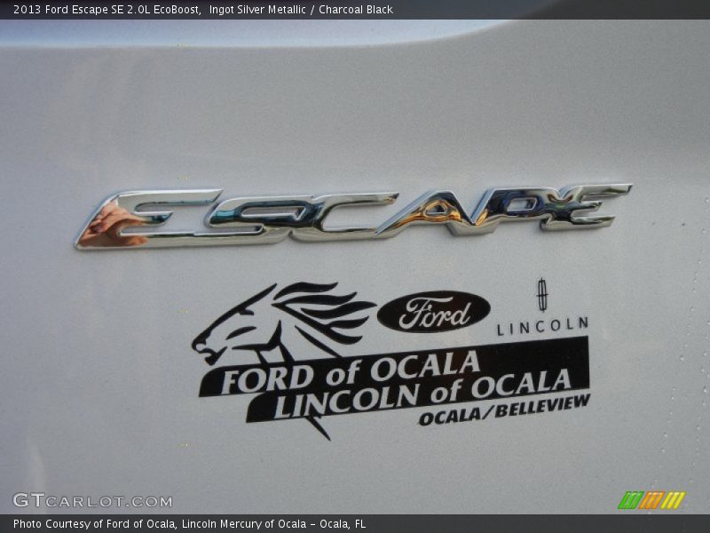 Ingot Silver Metallic / Charcoal Black 2013 Ford Escape SE 2.0L EcoBoost