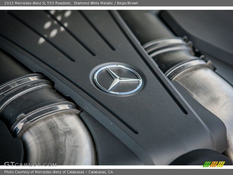 Diamond White Metallic / Beige/Brown 2013 Mercedes-Benz SL 550 Roadster