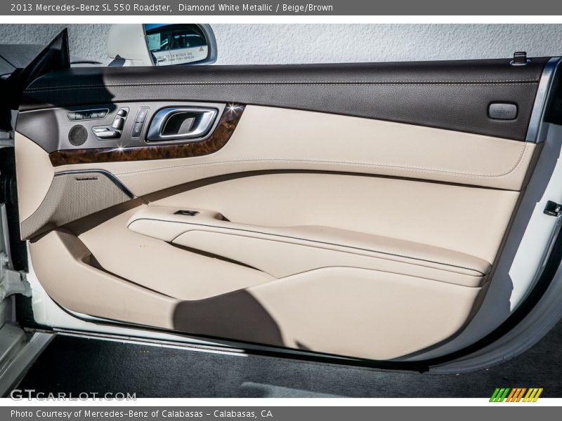 Diamond White Metallic / Beige/Brown 2013 Mercedes-Benz SL 550 Roadster