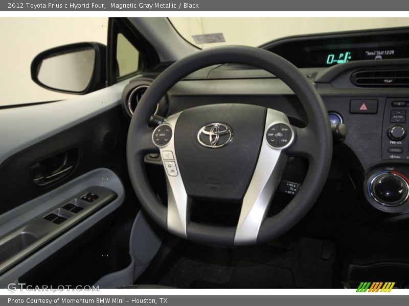 Magnetic Gray Metallic / Black 2012 Toyota Prius c Hybrid Four