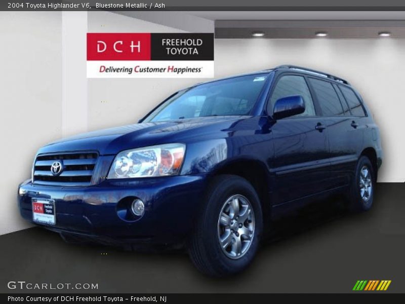 Bluestone Metallic / Ash 2004 Toyota Highlander V6
