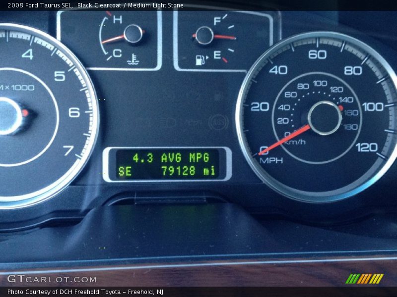 Black Clearcoat / Medium Light Stone 2008 Ford Taurus SEL