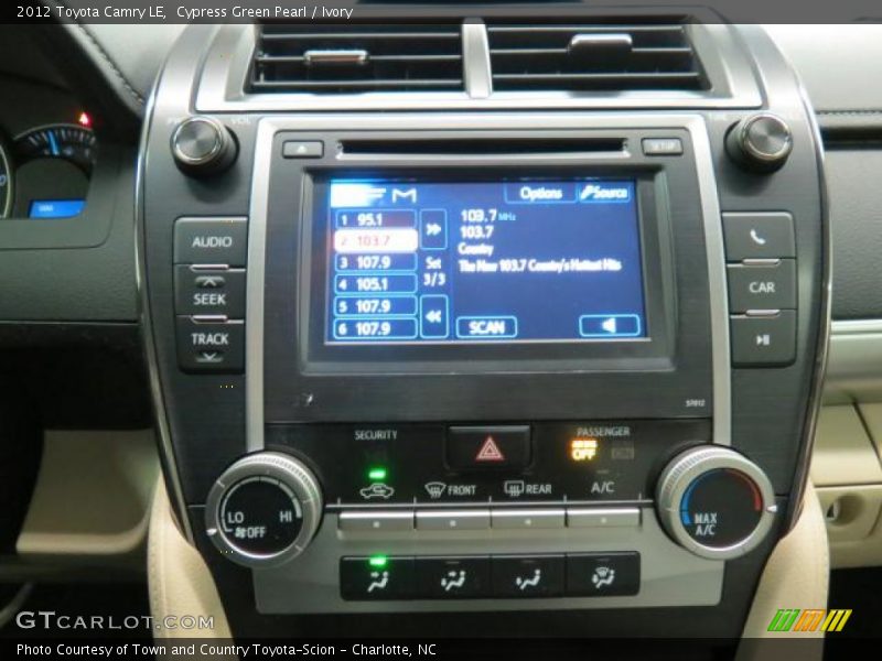 Cypress Green Pearl / Ivory 2012 Toyota Camry LE