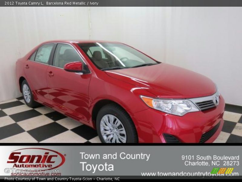 Barcelona Red Metallic / Ivory 2012 Toyota Camry L