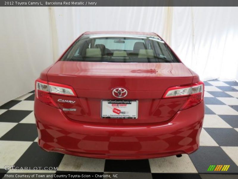 Barcelona Red Metallic / Ivory 2012 Toyota Camry L