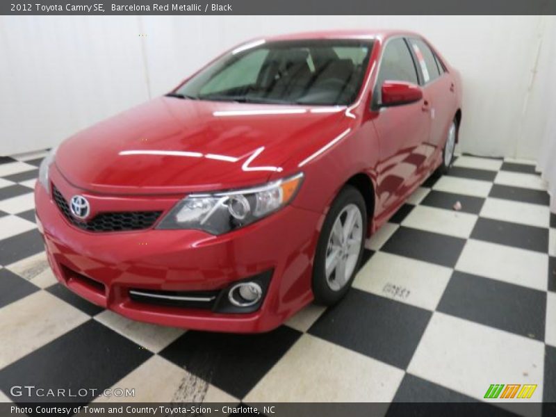 Barcelona Red Metallic / Black 2012 Toyota Camry SE