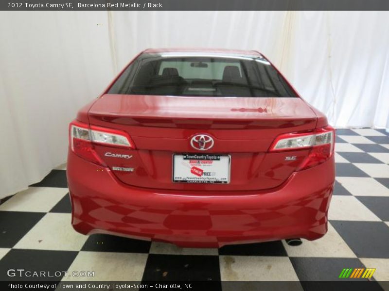 Barcelona Red Metallic / Black 2012 Toyota Camry SE