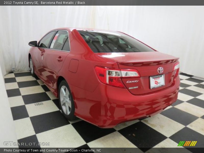 Barcelona Red Metallic / Black 2012 Toyota Camry SE