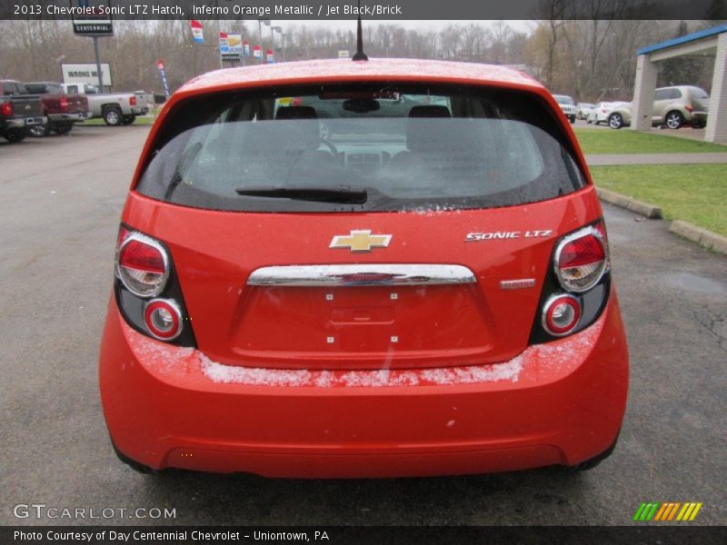 Inferno Orange Metallic / Jet Black/Brick 2013 Chevrolet Sonic LTZ Hatch
