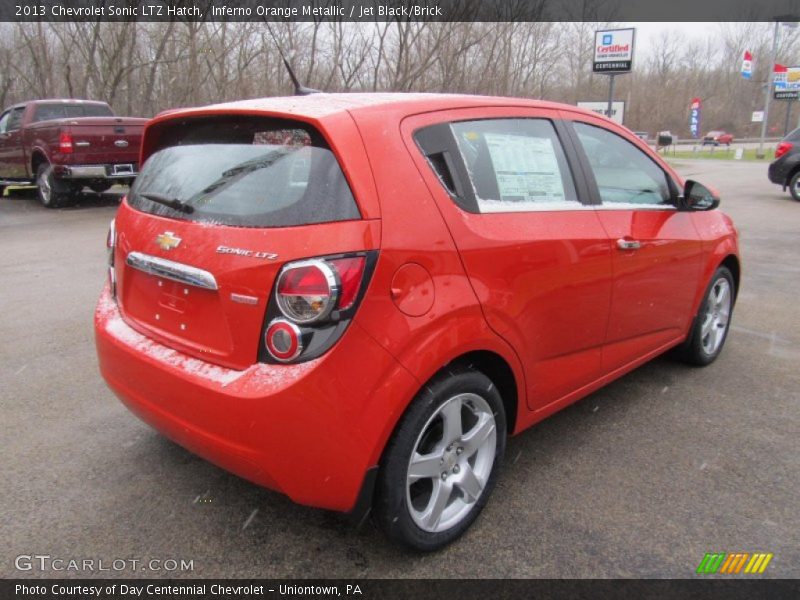 Inferno Orange Metallic / Jet Black/Brick 2013 Chevrolet Sonic LTZ Hatch