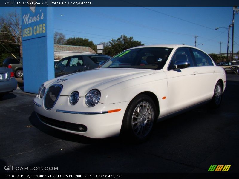 Porcelain / Ivory/Mocha 2007 Jaguar S-Type 3.0