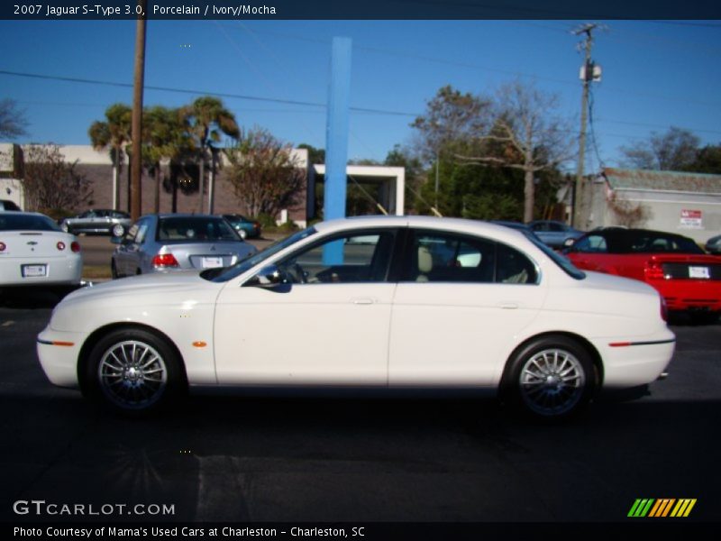 Porcelain / Ivory/Mocha 2007 Jaguar S-Type 3.0