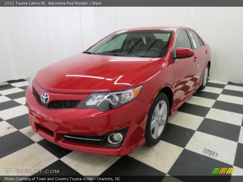 Barcelona Red Metallic / Black 2012 Toyota Camry SE