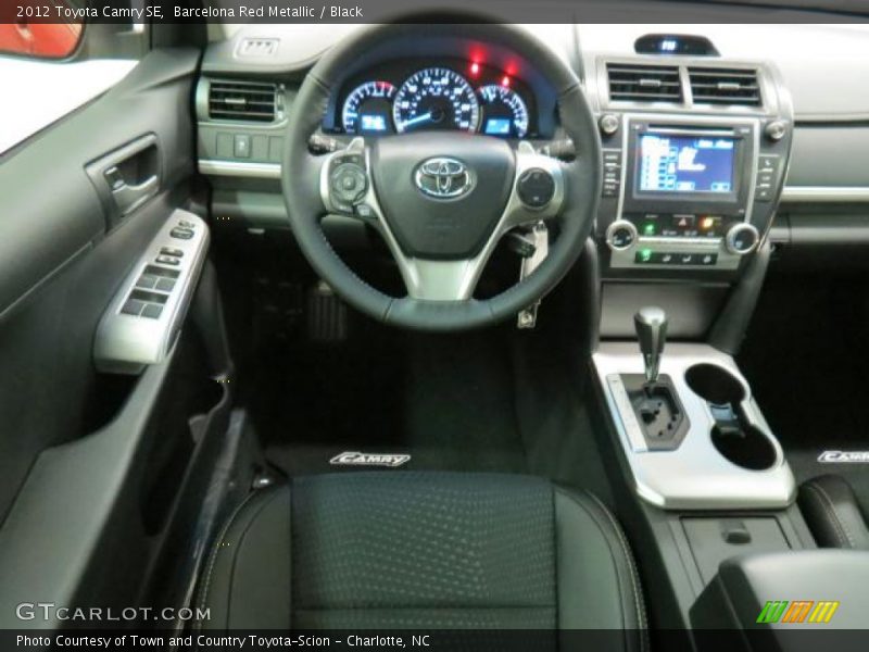 Barcelona Red Metallic / Black 2012 Toyota Camry SE