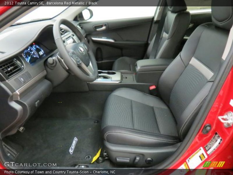 Barcelona Red Metallic / Black 2012 Toyota Camry SE