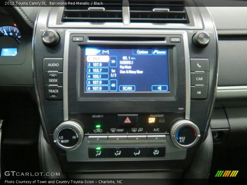 Barcelona Red Metallic / Black 2012 Toyota Camry SE