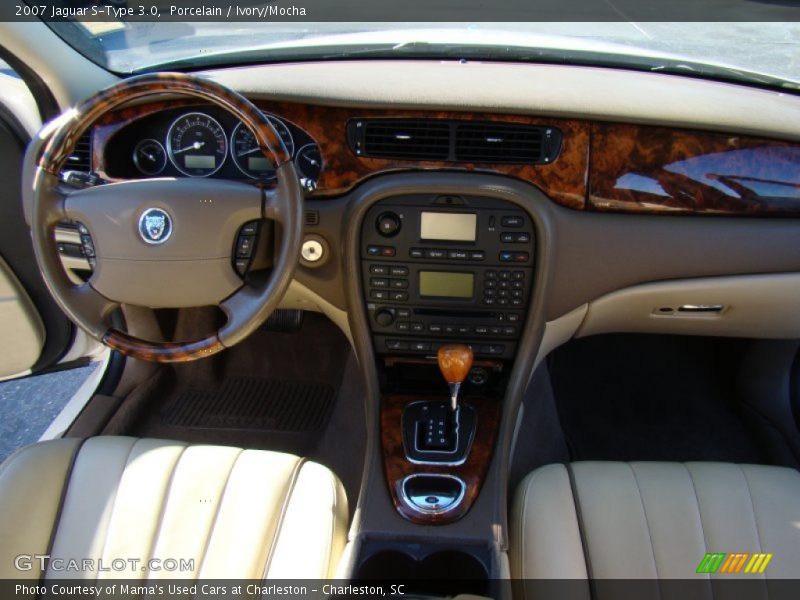 Porcelain / Ivory/Mocha 2007 Jaguar S-Type 3.0