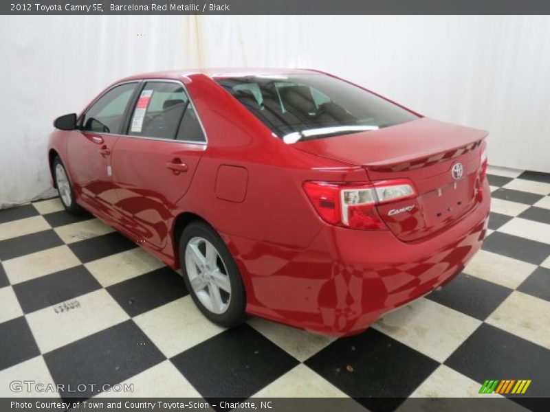 Barcelona Red Metallic / Black 2012 Toyota Camry SE