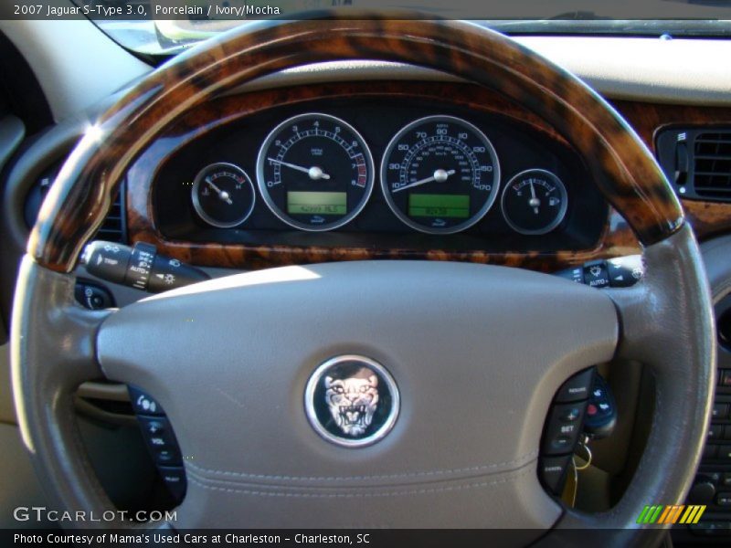 Porcelain / Ivory/Mocha 2007 Jaguar S-Type 3.0