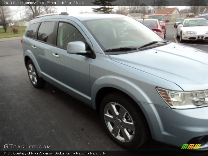 Winter Chill Pearl / Black 2013 Dodge Journey Crew