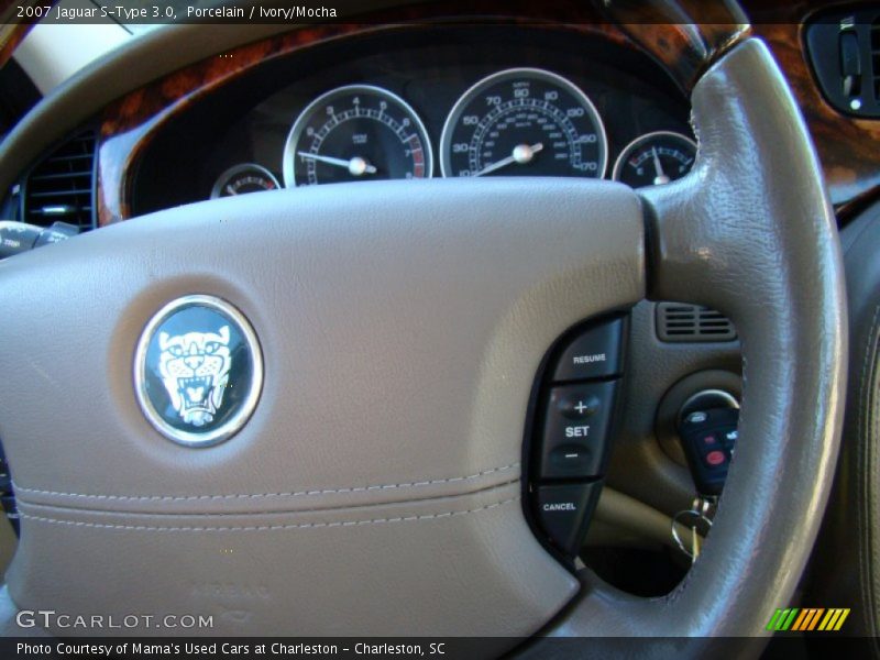 Porcelain / Ivory/Mocha 2007 Jaguar S-Type 3.0