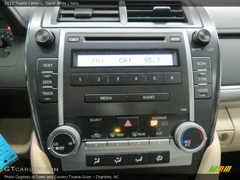 Super White / Ivory 2012 Toyota Camry L