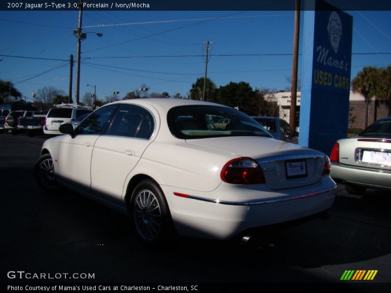 Porcelain / Ivory/Mocha 2007 Jaguar S-Type 3.0