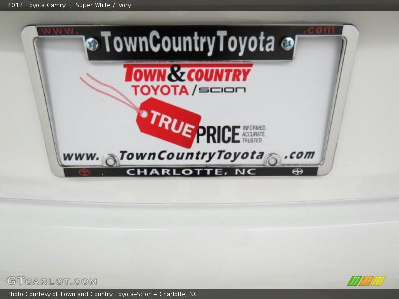 Super White / Ivory 2012 Toyota Camry L