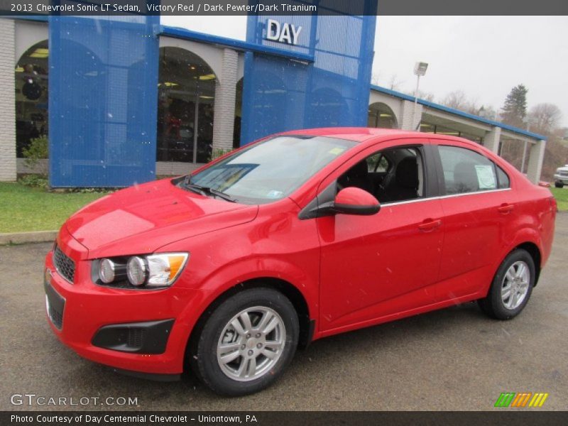 Victory Red / Dark Pewter/Dark Titanium 2013 Chevrolet Sonic LT Sedan