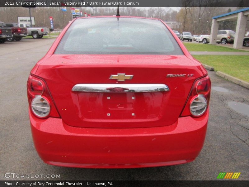 Victory Red / Dark Pewter/Dark Titanium 2013 Chevrolet Sonic LT Sedan