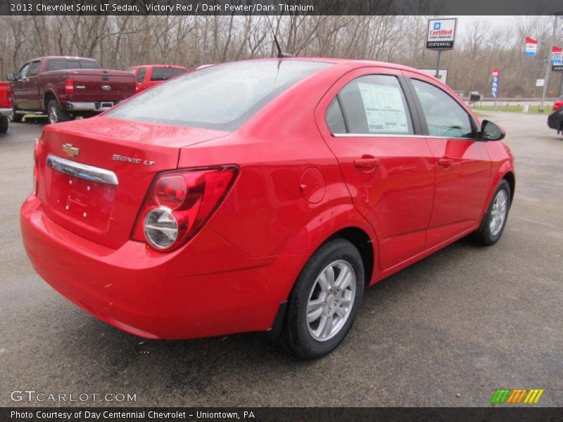 Victory Red / Dark Pewter/Dark Titanium 2013 Chevrolet Sonic LT Sedan