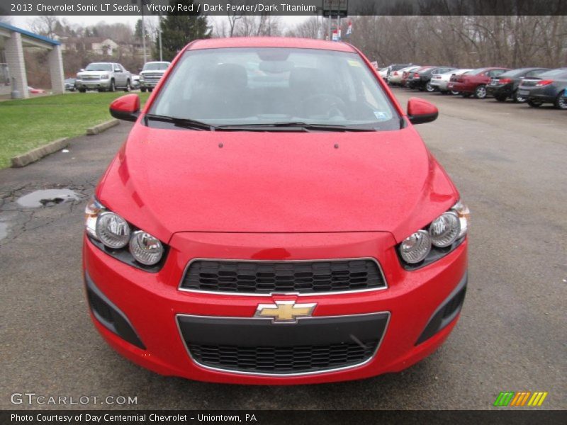 Victory Red / Dark Pewter/Dark Titanium 2013 Chevrolet Sonic LT Sedan