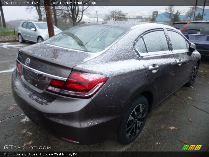 Urban Titanium Metallic / Beige 2013 Honda Civic EX Sedan