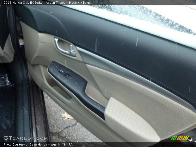 Urban Titanium Metallic / Beige 2013 Honda Civic EX Sedan