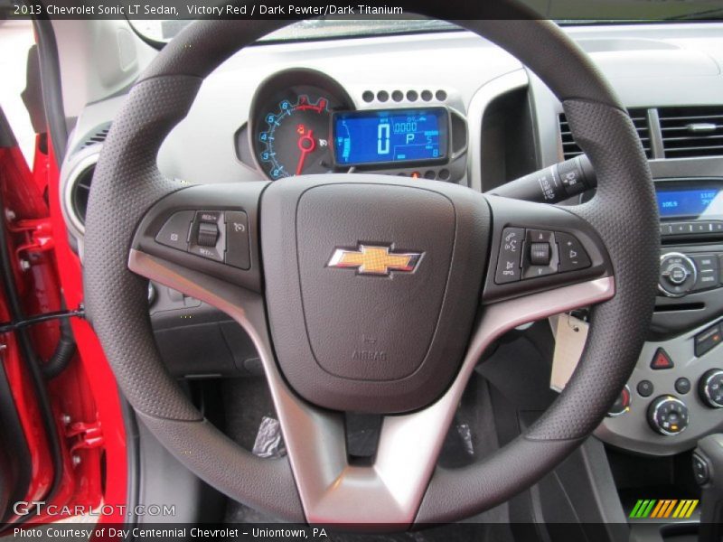 Victory Red / Dark Pewter/Dark Titanium 2013 Chevrolet Sonic LT Sedan