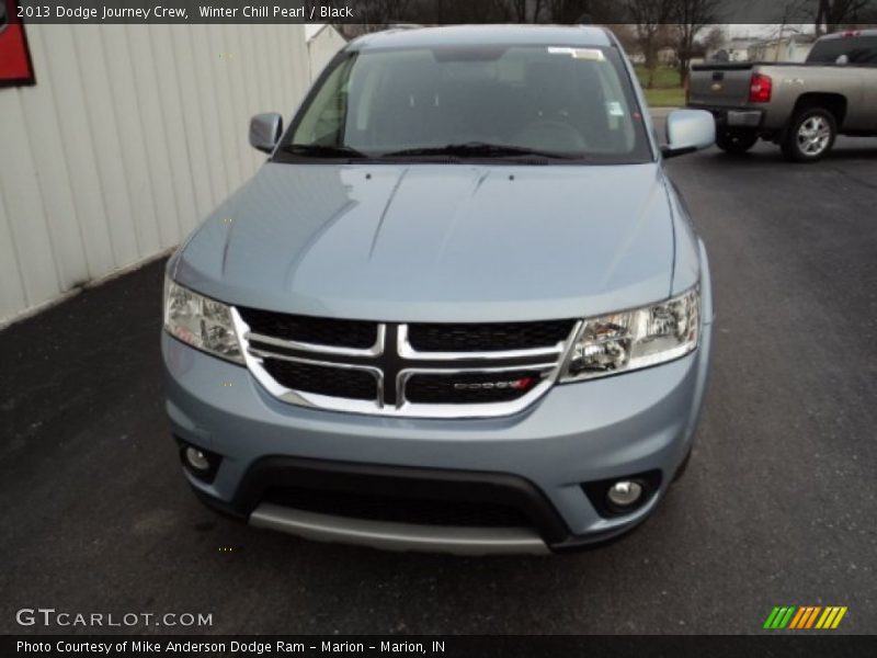 Winter Chill Pearl / Black 2013 Dodge Journey Crew