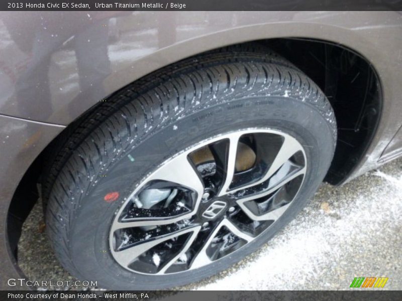 Urban Titanium Metallic / Beige 2013 Honda Civic EX Sedan