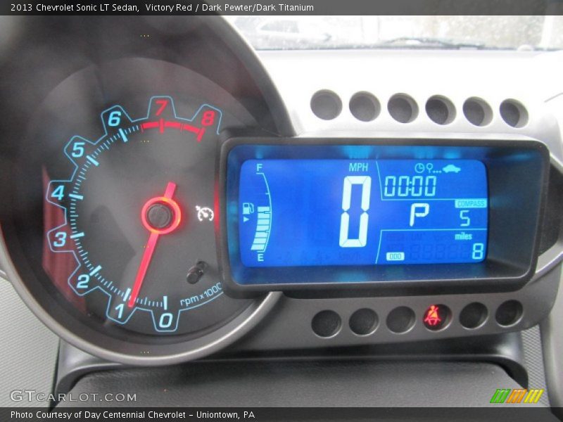 Victory Red / Dark Pewter/Dark Titanium 2013 Chevrolet Sonic LT Sedan