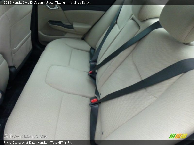 Urban Titanium Metallic / Beige 2013 Honda Civic EX Sedan
