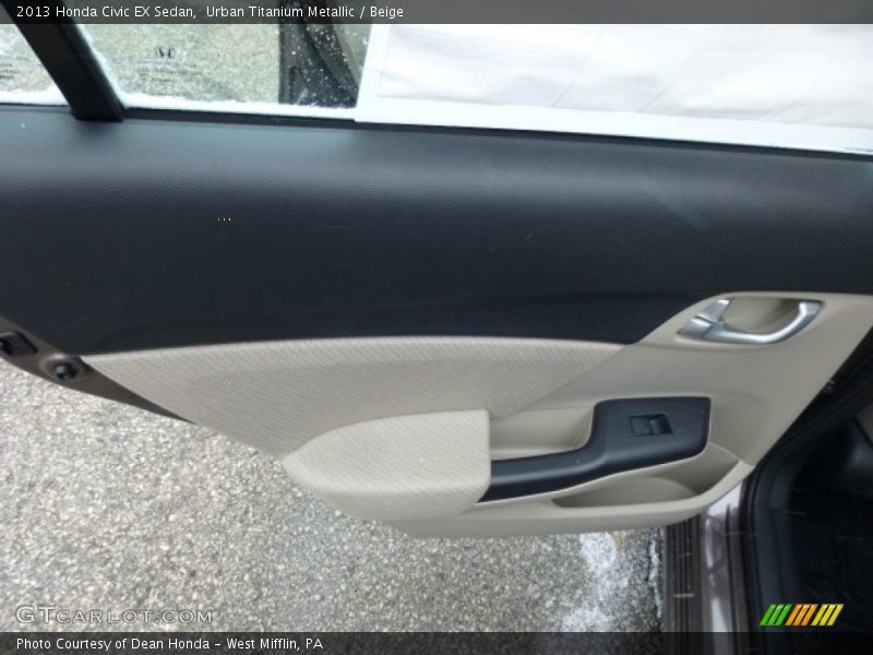 Urban Titanium Metallic / Beige 2013 Honda Civic EX Sedan
