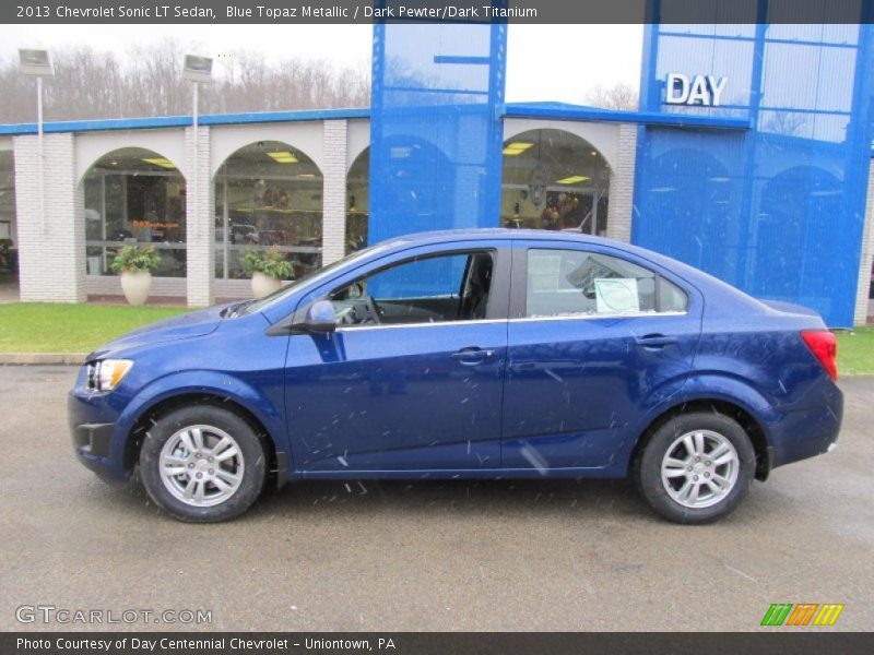 Blue Topaz Metallic / Dark Pewter/Dark Titanium 2013 Chevrolet Sonic LT Sedan