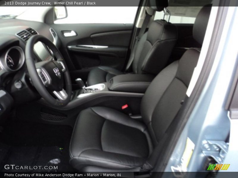 Winter Chill Pearl / Black 2013 Dodge Journey Crew