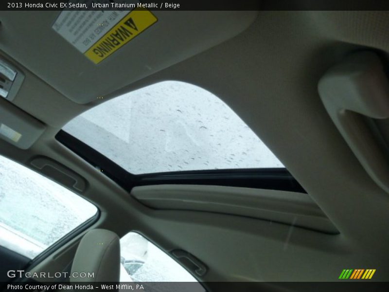 Urban Titanium Metallic / Beige 2013 Honda Civic EX Sedan