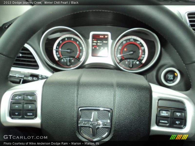 Winter Chill Pearl / Black 2013 Dodge Journey Crew