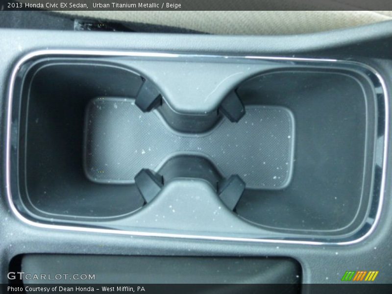 Urban Titanium Metallic / Beige 2013 Honda Civic EX Sedan