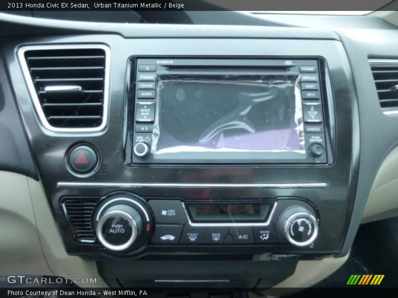 Urban Titanium Metallic / Beige 2013 Honda Civic EX Sedan